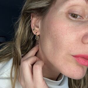 Soda Pop Gold Hoop Earrings